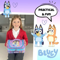 Dual Compartment Insulated Lunch Bag - Bluey