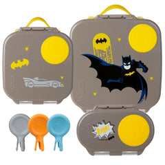 b.box Bento Large & Mini Lunch Box & Snack Box Bundle - Batman