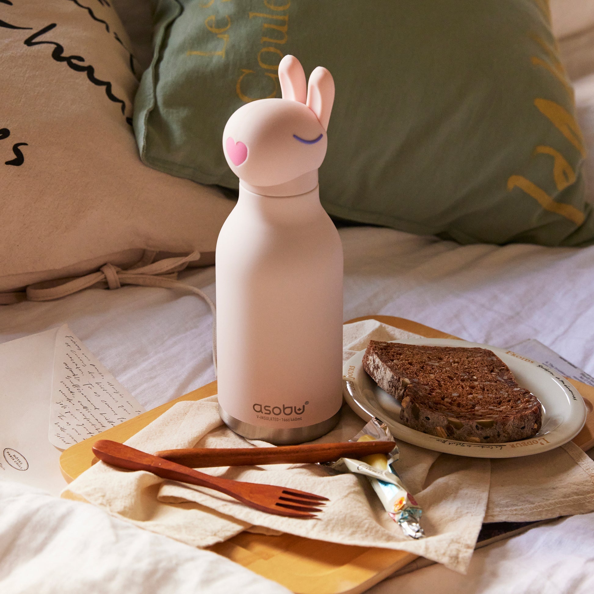 Asobu 460ml Insulated Bestie Bottle - Bunny