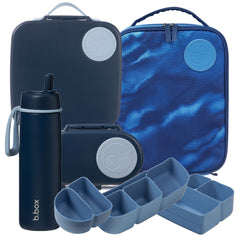 b.box Deep Blue + Midnight Lunch & Drink Bundle
